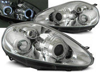 Scheinwerfer Paar Fiat Grande Punto 05-08 Angel Eyes Chrom