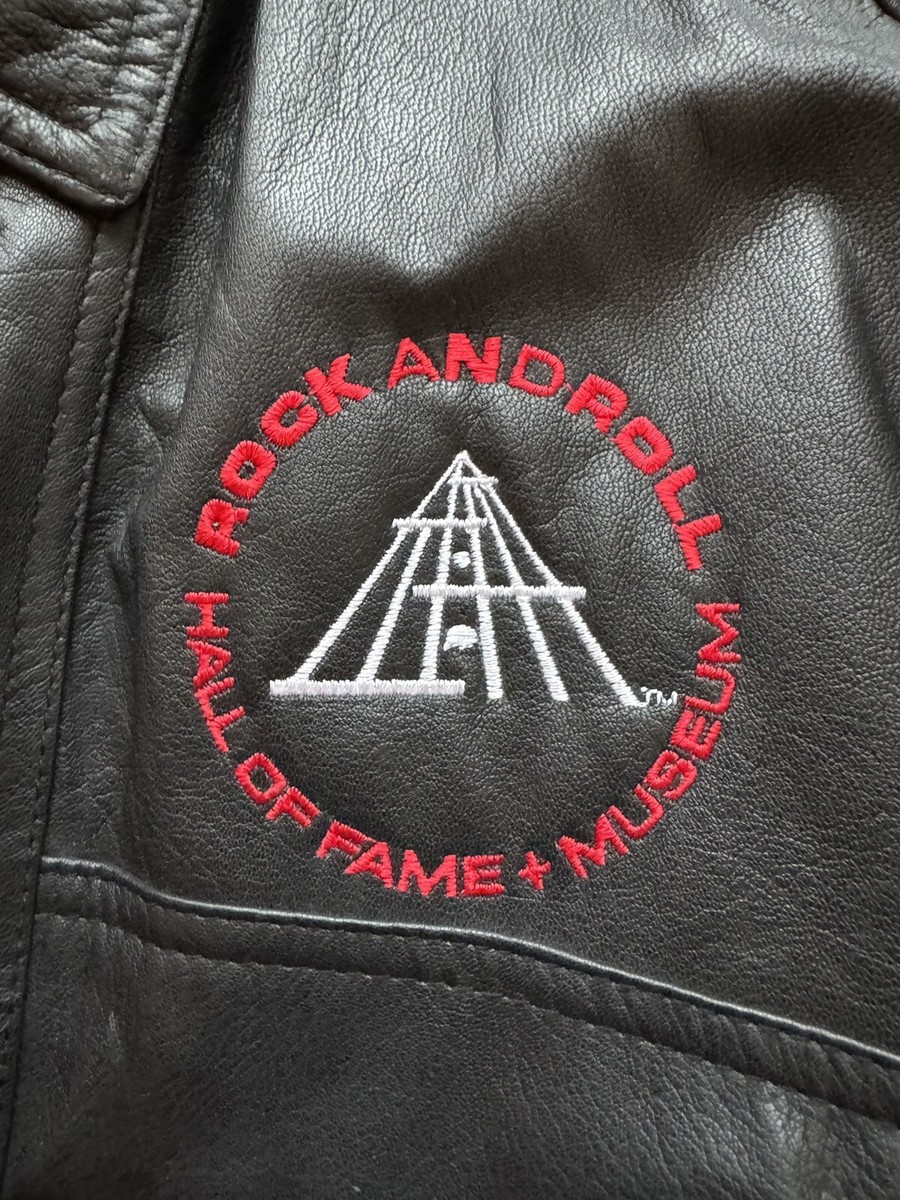 Cleveland Ohio Rock & Roll Hall of Fame Leather Bomber Jacket