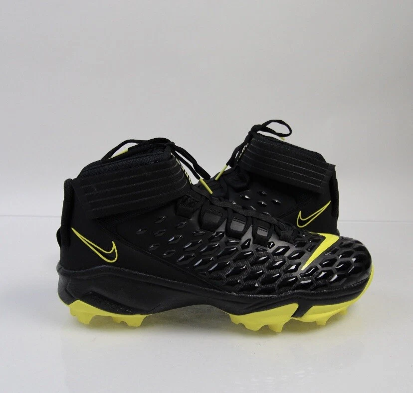 NIKE FORCE SAVAGE PRO 2 MID OREGON PE LINEMAN FOOTBALL CLEATS BLACK SZ 17