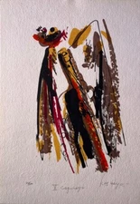 ALBERTO LESCAY MERENCIO . Engraved . Serigraphy  / Paper Contemporary Cuban Art.