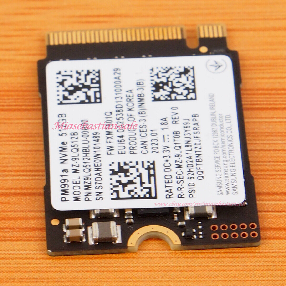 For Samsung PM991 PM991a 512 GB 165M0 M.2 NVMe SSD fits Steam Deck