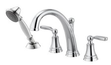 Delta Woodhurst Chrome Roman Tub Faucet Trim w/Hand Shower T4732 WITH DIVERTER
