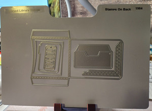 Elizabeth Craft Designs Curved Library Pocket Die & Stamp Set 1984  NEW