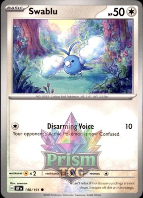 Swablu 148/191 Common Wogende Funken Pokemon