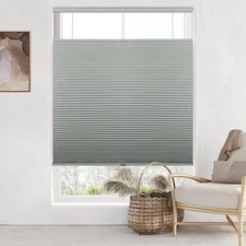 LazBlinds Top Down Bottom Up (TDBU) Cordless Cellular Shades, 36"x64" Gray