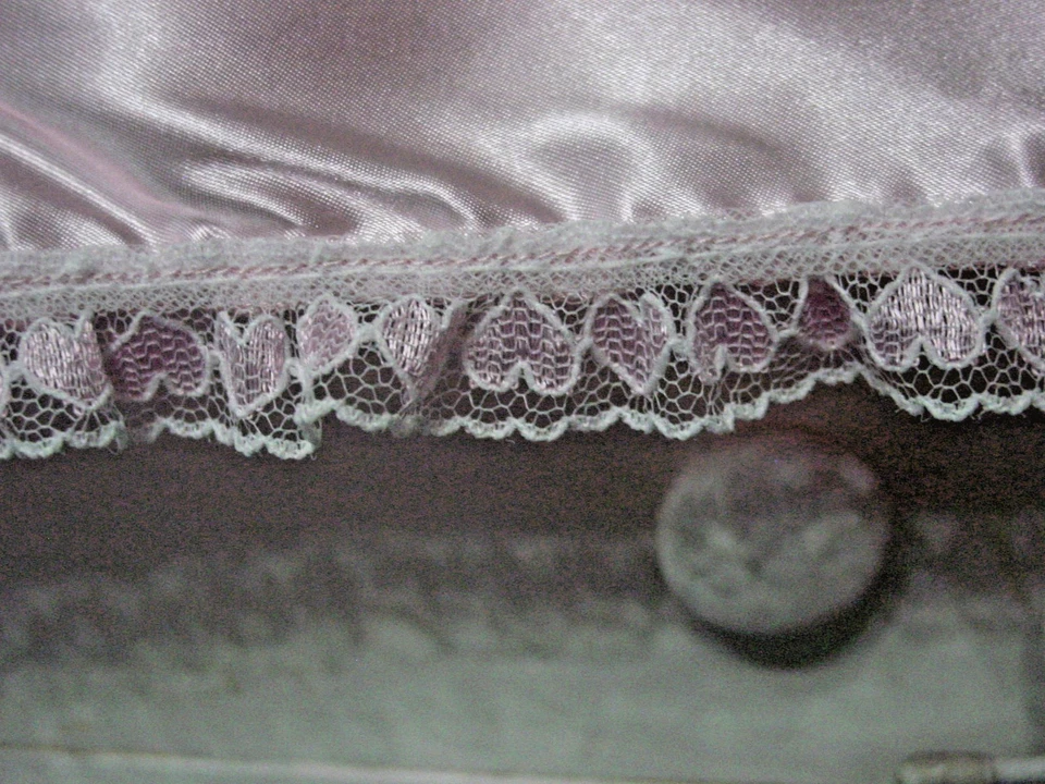 粉色缎面半滑心形花边装饰 26 英寸 - 52 英寸腰围 Sissy-XXL 1X 2X 全新 — 第 3/3 张图片