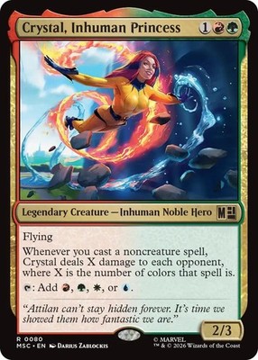NM - Crystal, Inhuman Princess MSC - 80 Commander: Marvel Super Heroes