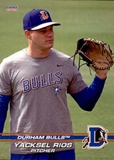 2021 Durham Bulls Choice #23 Yacksel Rios Caguas Puerto Rico PR NM Baseball Card