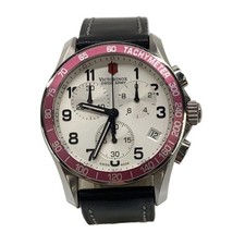 Victorinox Swiss Army Quartz Watch Black & White V251125 Analog Used