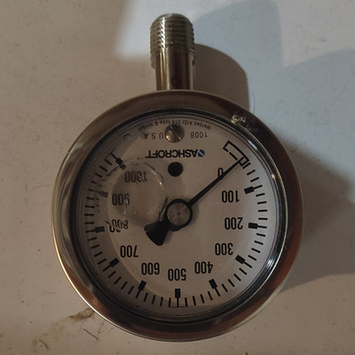 Ashcroft Duragauge 63mm 0-1000 PSI Glycerin Filled 1/4in Bottom Mount