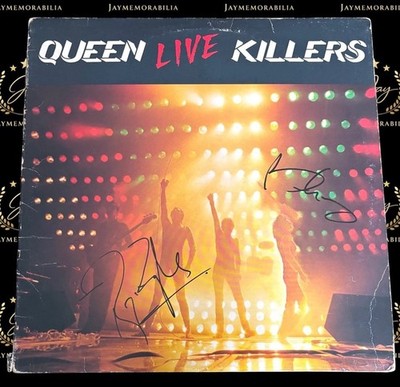 SIGNIERT BRIAN MAY ROGER TAYLOR QUEEN KILLERS LIVE VINYL SELTEN ACG ZERTIFIKAT 
