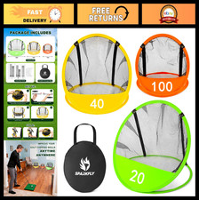 Golf Chipping Net Pop-Up Practice with 3 Targets - Indoor/Outdoor Golf Training