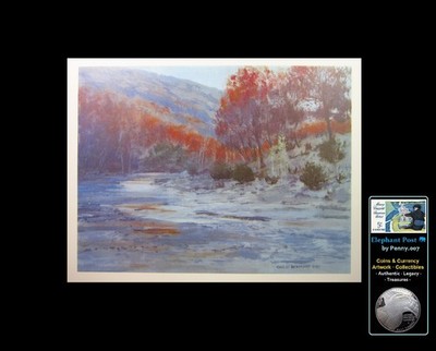 Charles Beckendorf Sabine River Lost Maples Texas Texan Art 11x14'' Color Litho