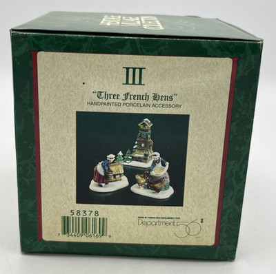 Dept 56 Heritage Village Twelve Days of Christmas Three French Hens