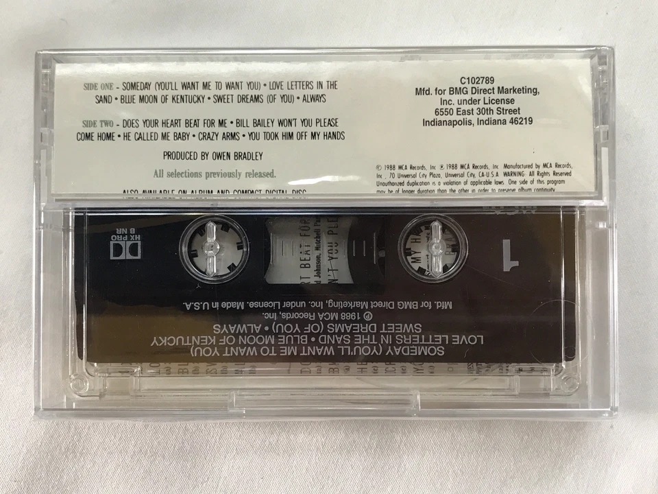 Patsy Cline - The Last Sessions Cassette 1988 - MCA Records - Sealed Unused - Image 3 of 3