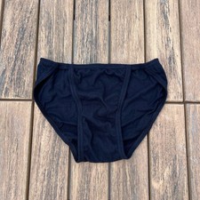 Jockey men Black cotton retro super Thin elance string Bikini brief underwear M
