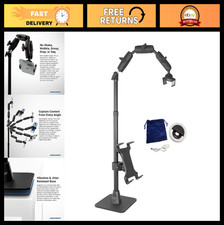 Adjustable Phone Holder Kit with Overhead Arm  Ring Light - Tabletop Stand for
