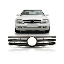 Chrom & Schwarz Kühlergrill passend für Mercedes-Benz SL (R129) 1989-2001 Chrom & Schwarz Kühlergrill passend für Mercedes-Benz SL (R129) 1989-2001