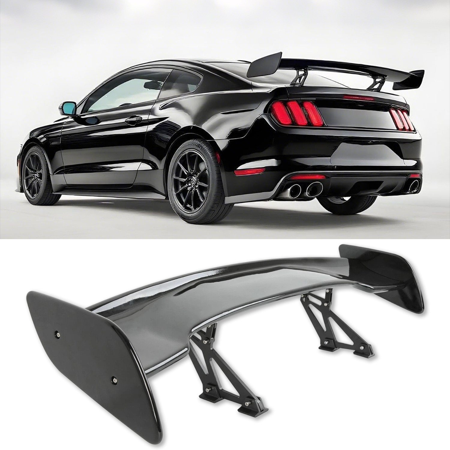 Glossy Black 57" Rear Spoiler Wing Truck Style For Acura NSX Coupe Matte