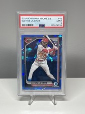 Elly De La Cruz 2024 Bowman Chrome Sapphire RC Cincinnati Reds #42 PSA 9