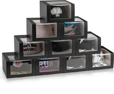 Black Gift Boxes with Window Display for Hat Storage Containter for Baseball ...