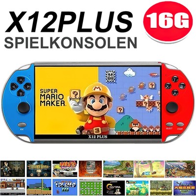 X12 Plus 7 '' Handheld Spielkonsole 2700 Spiele Video Consoles Spielkonsole 16GB