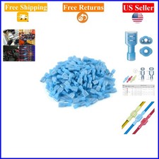 500 Blue 16-14 AWG Nylon Insulated Female Spade Connectors