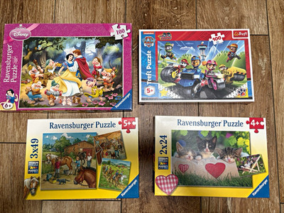 Ravensburger Puzzle Konvolut 4x Disney Märchen mehrfarbig 101-500 Teile