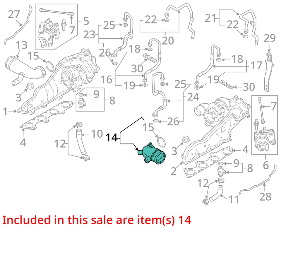 Manguera de entrada izquierda turbocompresor Audi S7 1987-2017 079129571P Foto 3 de 4