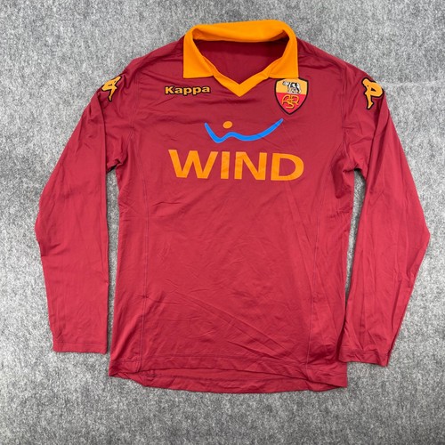 Kappa AS Roma Jersey Mens Extra Large Long Sleeve Red 2011-12 Season WIND
