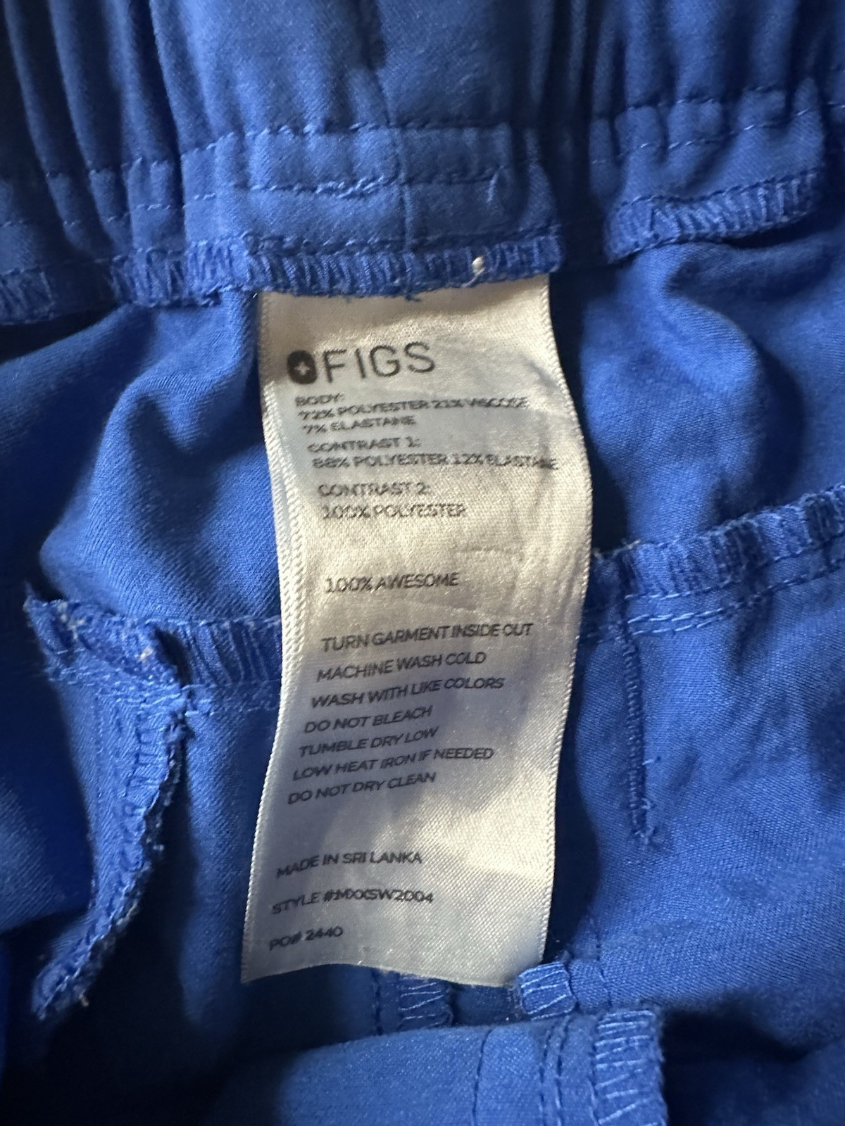 Figs Technical Collection Blue Drawstring Scrubs … - image 6