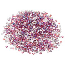 SS10/1440Pcs Glass Diamante Rhinestone, Man Made Gems, AB Purple Red