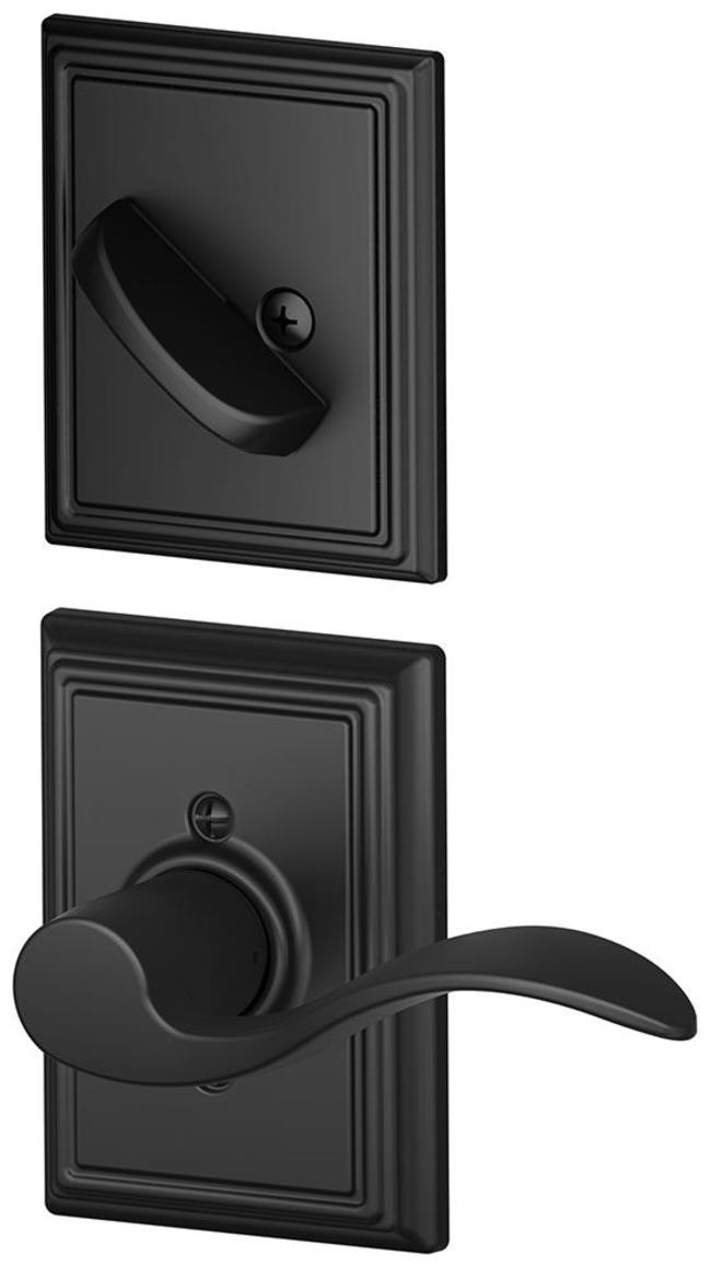 Schlage F94 Left Handed Black Accent Dummy Lever