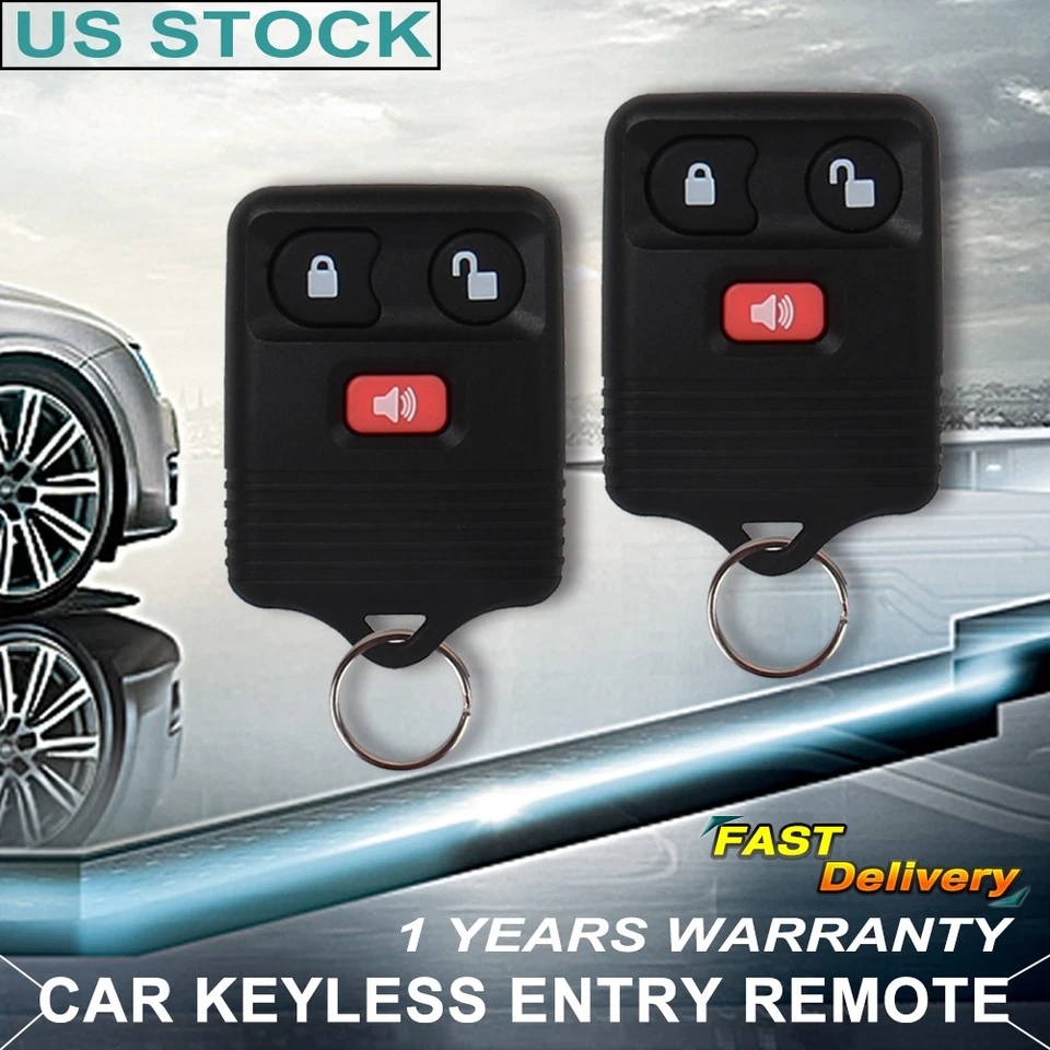 2x Chaveiro Controle Remoto de Carro para Ford Expedition Explorer 2005 2006 2007 2008 2009 2010 - Imagem 2 de 4