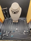 WEISS MONET EMMONS TRIFARI CROWN AVON +ALL SILVER TONE ESTATE JEWELRY LOT