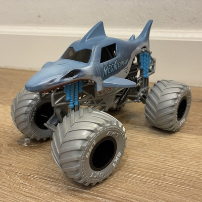 #ad Monster Jam Megalodon Shark Monster Truck 1:24 Blue BKT Tires $22.50
