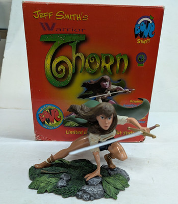 Jeff Smith's Warrior Thorn Cold Cast Statue Bone 1999 #0068/1500 DAMAGED