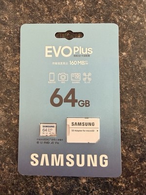 Samsung EVO Plus 64GB Micro SDXC Card with SD Adapter