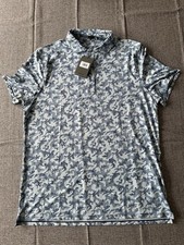 G/Fore G4 Golf Polo Shirt Mapped Icon Camo Tech Jersey, XL