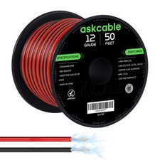 12awg 50ft Electrical Wire Cable 2 Conductors Red Black Cable Hookup Led Lightin