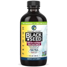 8 Fl Oz Pure Black Seed Oil - Cold Pressed, Supports Digestive Health  Immunity