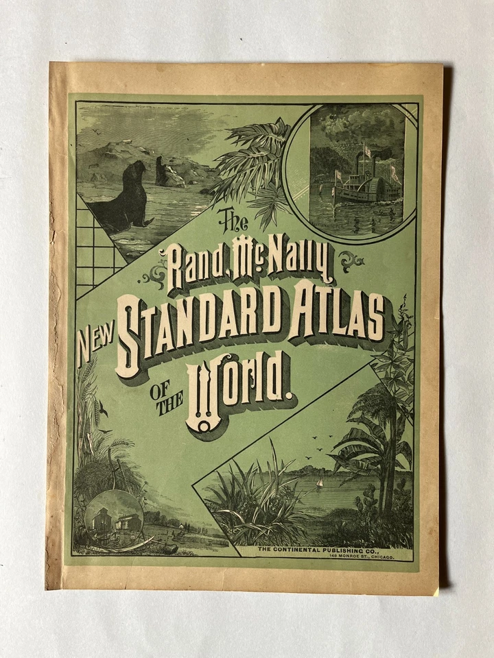 1890 2-Piece VIRGINIA / WEST VIRGINIA Map Fm Rand-McNally Atlas SEE PICs/DESCRIP - Image 3 of 4