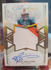 RICKY WILLIAMS 2025 FLAWLESS STAR SWATCH SIGNATURES PATCH AUTO /25 DOLPHINS