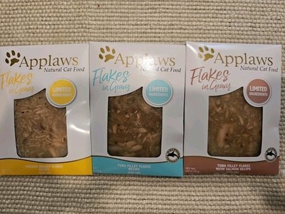 APPLAWS Wet Cat Food 12 POUCH 2.47 OZ  Natural Protein Rich TUNA SALMON CHICKEN