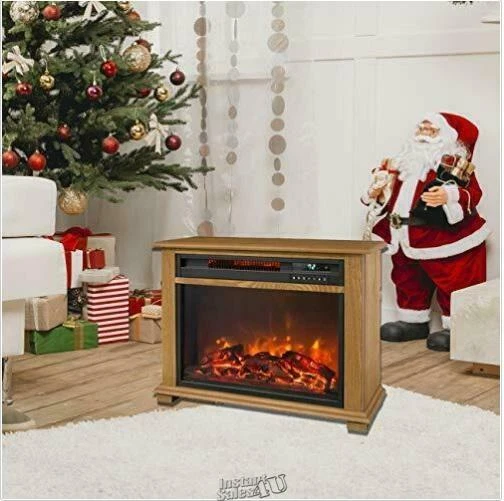 LifeSmart Infrared FP2042 Medium Square Fireplace W/ Decorative Mantel Trim  | eBay
