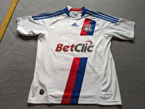 Olympique Lyonnais Lyon Bastos adidas Home Jersey 2010/11 Boys Size M White