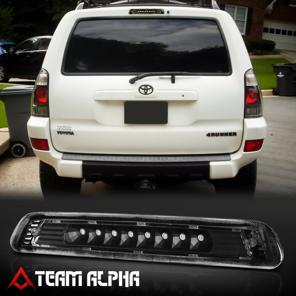 Auto Dynasty LED Rear High Mount Centre 3rd Third Tail Brake Light Stop Lamp Compatible With Toyota 4Runner 2003-2009, Non Spoiler Models, Chrome Housing Red Lens, Third Brake Lights - Canada - Foto 8
