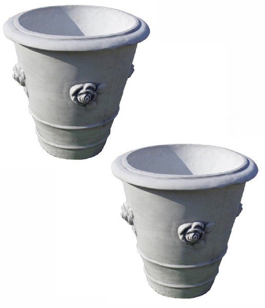 2 X Blumentopf Amphore Pflanzschale SteinmöBel BlumenküBel PflanzküBel HöHe:50Cm-image