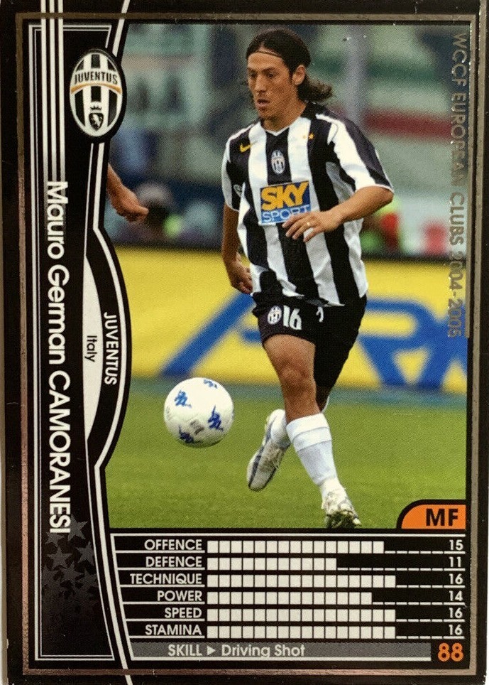 Mauro German Camoranesi WCCF PANINI soccer card made in Japan
