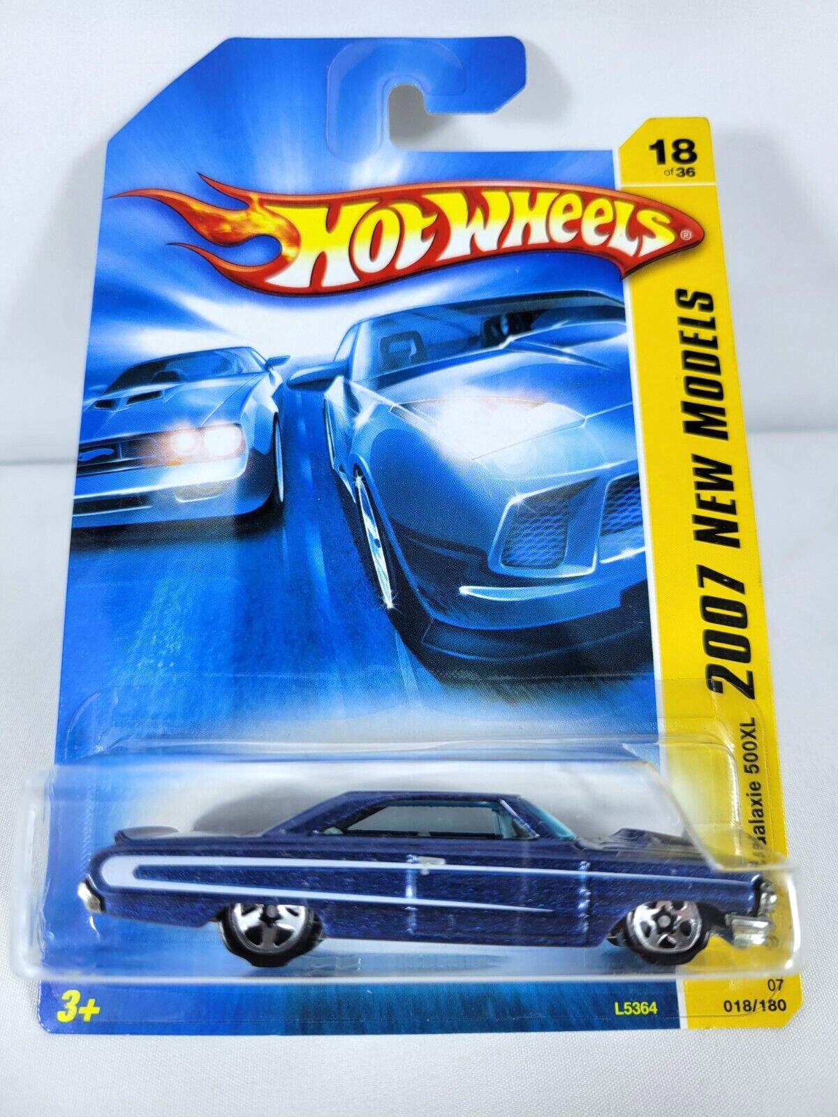 Hot Wheels 2007 New Models 18/36 Blue 1964 Ford Galaxie 500XL #18/180